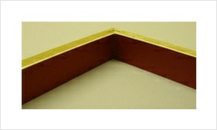 Colour lined spacer frame.